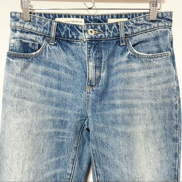 Sz26 Distressed Patch Blue Jeans Pilcro & the Letterpress Anthropologie - Picture 3 of 12